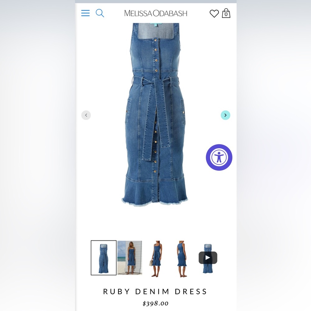 Melissa ODabash Jean midi length dress